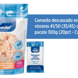 Camarão Descascado Sem Vísceras 41/50 (35/45) Cozido — Pacote 300g