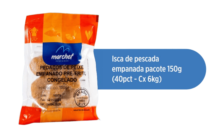 Isca de Pescada Empanada — Pacote 150g