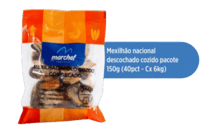 Mexilhão Nacional Desconchado Cozido — Pacote 150g