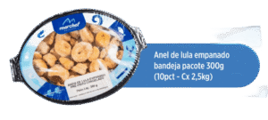 Anel de Lula Empanado — Bandeja Pacote 300g