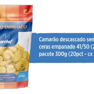 Camarão Descascado Sem Vísceras Empanado 41/50 (20/30) — Pacote 300g