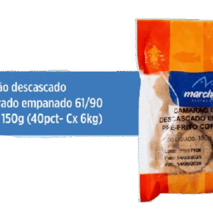 Camarão Descascado Temperado Empanado 61/90 — Pacote 150g