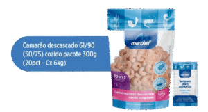 Camarão Descascado 61/90 (50/75) Cozido — Pacote 300g