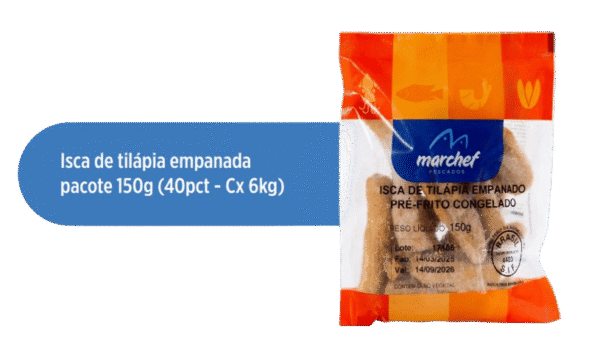 Isca de Tilápia Empanada — Pacote 150g