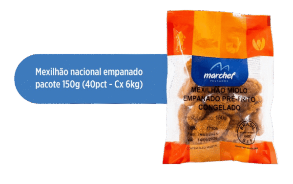 Mexilhão Nacional Empanado — Pacote 150g